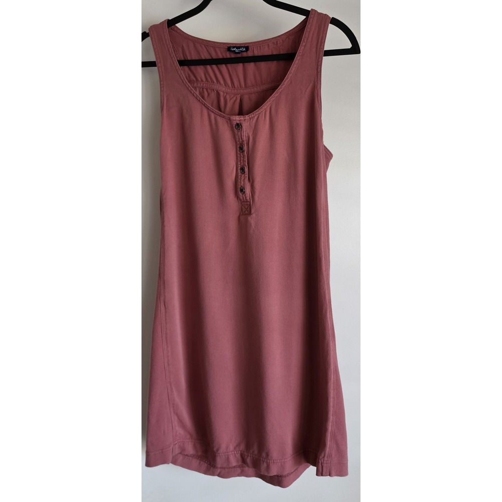 Splendid Mini Dress Women S Pink Sleeveless Round Neck Casual Tank Dress